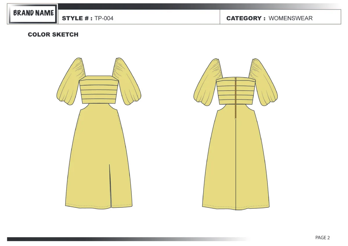 Pleated Dress With Waist Cutout Detail