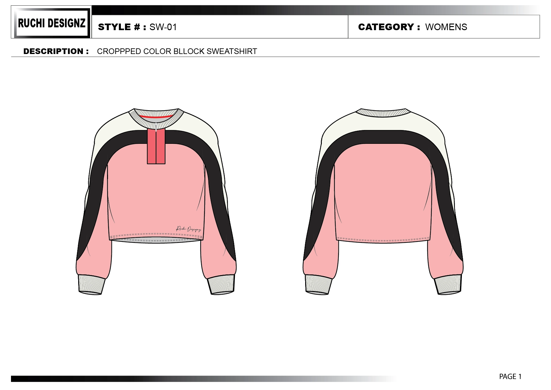 COLOR BLOCK SWEATSHIRT