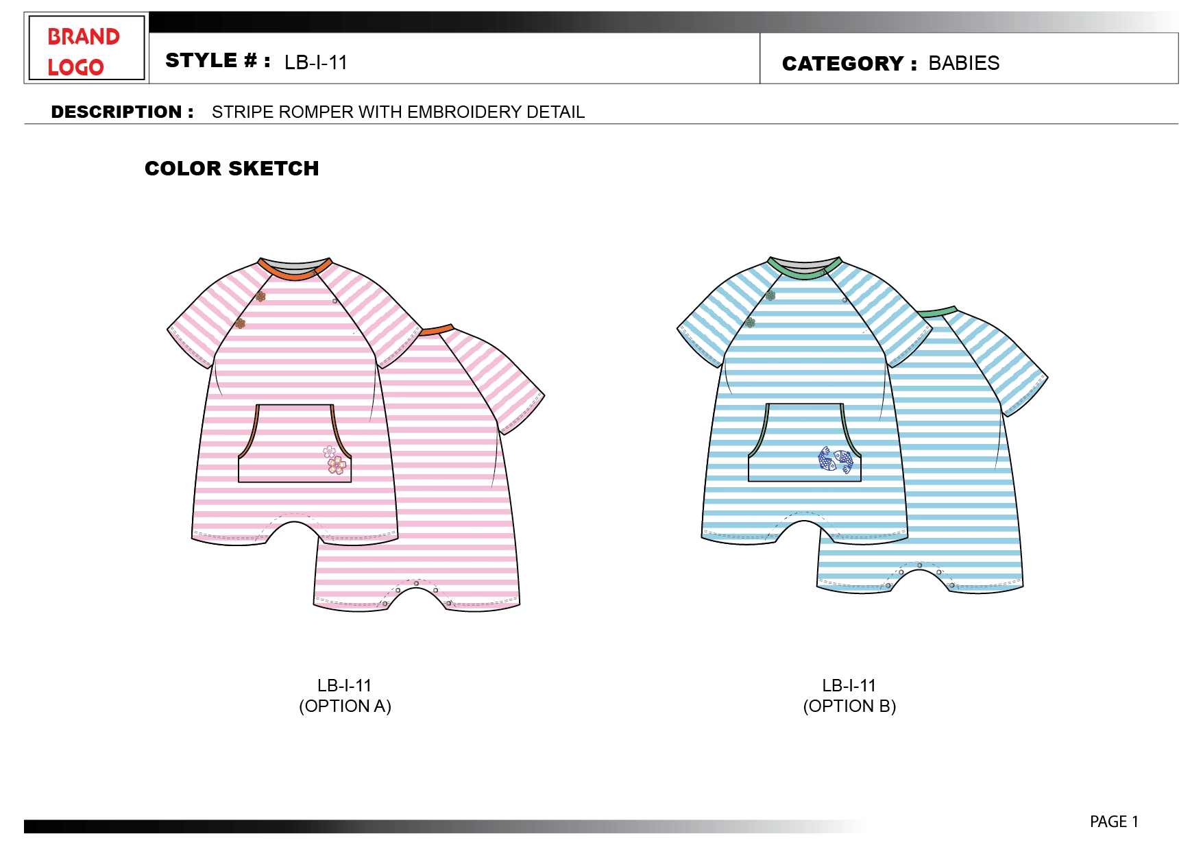 BABY ROMPER WITH EMBROIDERY